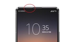 Ecco come potrebbe apparire la fotocamera frontale a microfori del Sony Xperia 1 V (Immagine: Sumahodigest)