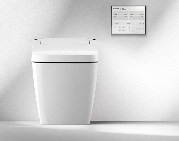 La toilette intelligente Vovo Neo monitora la salute e il benessere dell'utente, avvisando i propri cari se gli anziani non vanno abbastanza spesso. (Fonte: Vovo)