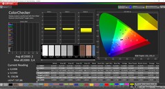 CalMAN ColorChecker calibrato (spazio colore target P3)