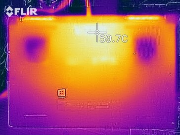 Sviluppo del calore lato inferiore (sotto carico)