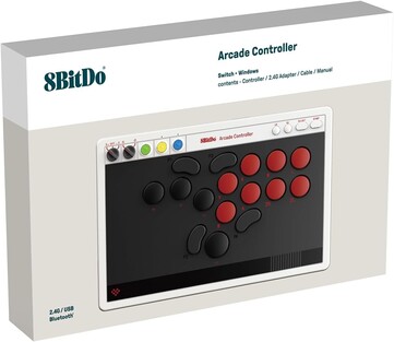 Il controller arcade 8BitDo per Switch e Windows ha quattro pulsanti personalizzabili. (Fonte immagine: 8BitDo)
