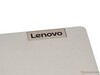 Il logo Lenovo è inciso su una piastra di alluminio.
