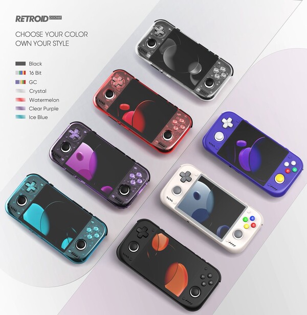 I colori del Retroid Pocket Nova sono stati ripresi da quelli di altri dispositivi portatili Retroid.