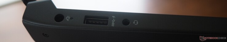 Lato sinistro: DC-IN, USB-A 3.0, ingresso/uscita di linea