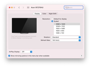 I Mac Apple con alimentazione M1 possono supportare display a 144 Hz. (Fonte dell'immagine: Paul Haddad su Twitter)
