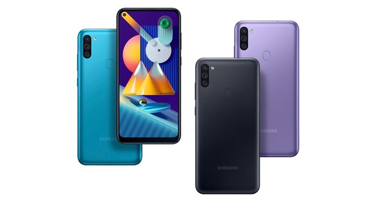 Galaxy M11 nelle colorazioni Metallic Blue e Violet