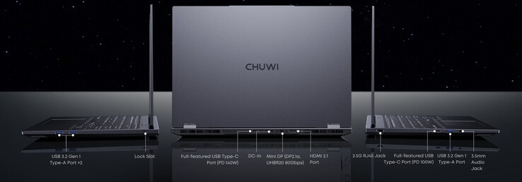 connessioni esterne sul Chuwi Gamebook (Fonte: Chuwi)