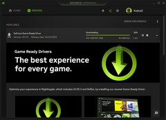 Nvidia GeForce Game Ready Driver 551.61 in download in GeForce Experience (Fonte: Proprio)