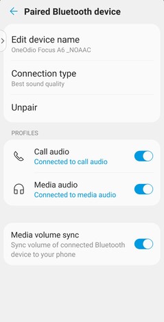 Il Tipo di connessione Bluetooth controlla la qualità della connessione audio. (Fonte: Notebookcheck)