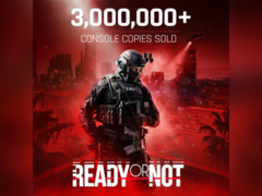 Un banner che annuncia 3 milioni di copie vendute per Ready or Not (fonte immagine Void Interactive X)