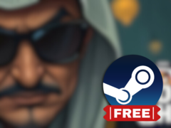 Oil Sheik presenta elementi di simulazione, puzzle e trading azionario. Nella foto - la miniatura sfocata della copertina del gioco, con il logo di Steam sovrapposto. (Fonte immagine: Steam - Edited)