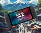 Switch 2 mostrato con sfondo giapponese