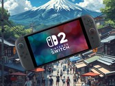 Switch 2 mostrato con sfondo giapponese