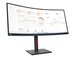 Il ThinkVision T34w-30 di Lenovo presenta una curvatura di 1500R. (Fonte: Lenovo)