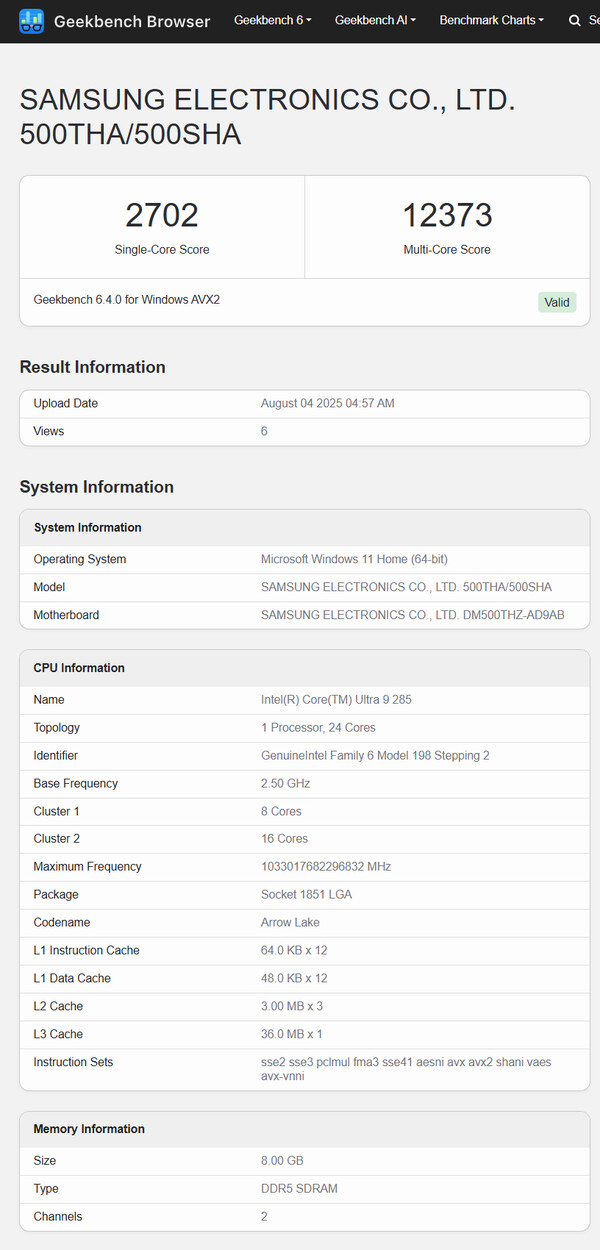 (Fonte: Geekbench)