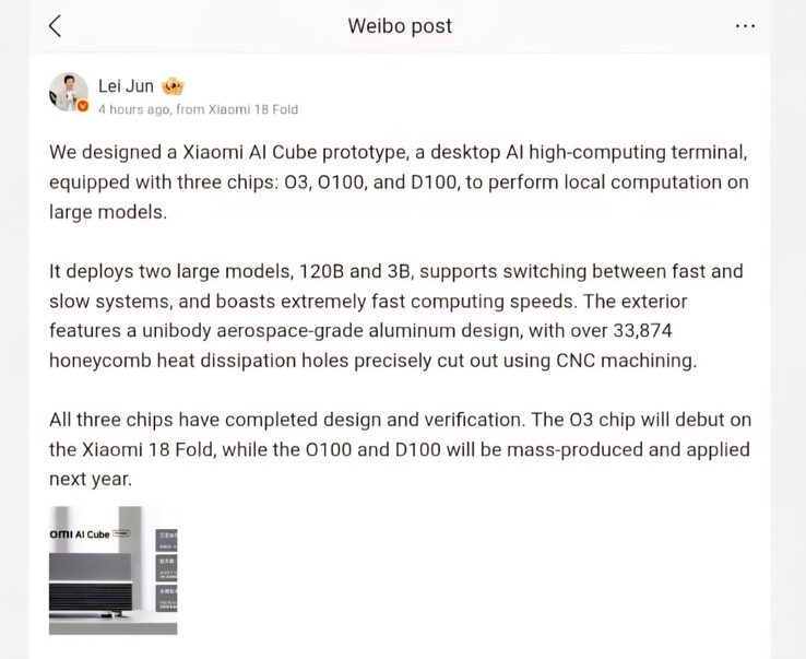Lei Jun ha annunciato il prototipo dello Xiaomi AI Cube (traduzione automatica)