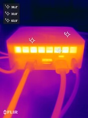 Minisforum AI X1 durante lo stress test (retro)