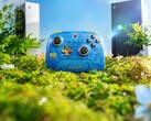 controller 8BitDo Rare 40th Anniversary con console Xbox Series X e Series S sullo sfondo. (Fonte immagine: Poster promozionale ufficiale di 8BitDo)