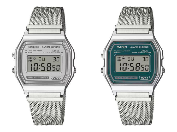 Casio A158-WEM-7 (a sinistra) e Casio A158-WEM-3 (a destra). (Fonte: Casio)