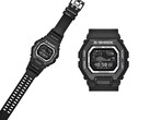 Il Casio G-Shock GBX100SFJ-1 presenta un elegante design completamente nero e un display negativo ad alto contrasto.