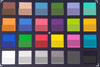 ColorChecker: La metà inferiore di ogni area di colore mostra il colore di riferimento.