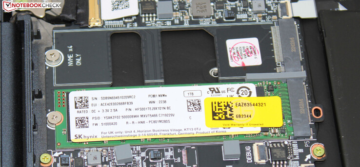 Un'unità SSD PCIe 4 funge da unità di sistema.