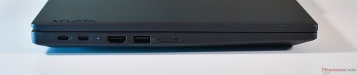 sinistra: 2x Thunderbolt 4, HDMI, USB-A 3.2 Gen 1, nanoSIM