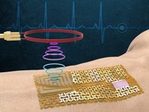 L'e-skin può essere indossato come una benda che invia informazioni sui biomarcatori a un telefono vicino. (Fonte: MIT.edu)