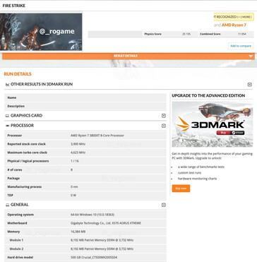 (Image source: 3DMark via @_rogame)