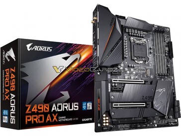 Gigabyte Z490 Aorus Pro AX (Image Source: Videocardz)