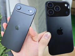 Unità fittizie che mostrano i design dell'iPhone 17 Air e dell'iPhone 17 Pro, da sinistra a destra. (Fonte: Majin Bu)