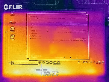 Distribuzione del calore in idle - lato superiore