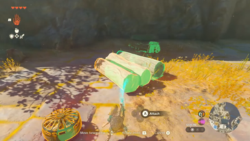 Link può ora creare veicoli come le zattere...