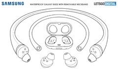 Samsung brevetta qualcosa di nuovo per le sue Galaxy Buds. (Fonte: LetsGoDigital)