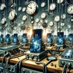 Gli smartphone di punta avevano la batteria esaurita durante l'esecuzione di applicazioni ad alto consumo energetico. (Immagine generata da DALLE 3)