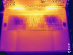 L'immagine a infrarossi mostra le dimensioni del touchpad.