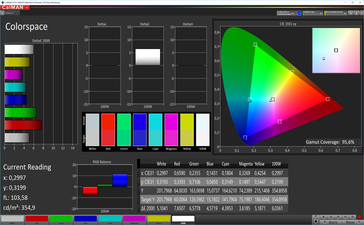 CalMAN spazio colore (spazio colore target AdobeRGB), profilo: personalizzato