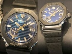 Le immagini trapelate indicano un quadrante blu scuro e un'elegante cassa in titanio nero. (Fonte: Grande Mondo G-Shock) 