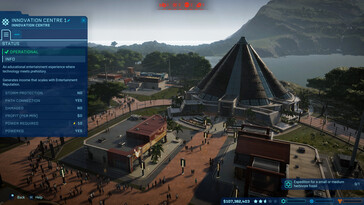 Un'immagine che mostra una sequenza di gioco in Jurassic World Evolution.