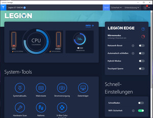 Lenovo Vantage mostra che l'overclocking è attivo.