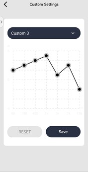 L'applicazione dispone di tre preset di equalizzazione e di tre slot di equalizzazione a 7 bande personalizzate. (Fonte: Notebookcheck)