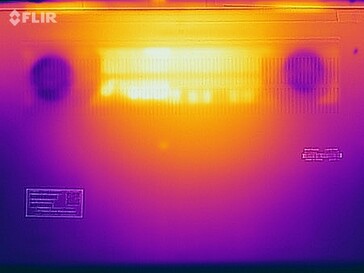 Temperature di superficie durante lo stress test (lato inferiore)