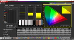 CalMAN Colorchecker (profilo: nativo, spazio colore di destinazione AdobeRGB)