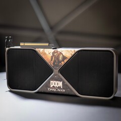 Una GPU RTX 5090 di GeForce a tema Doom: The Dark Ages è in palio (fonte: Nvidia)