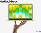 Il MacBook Neo è ora disponibile a partire da 699 dollari. Nell’immagine: una foto promozionale che mostra la parte anteriore del portatile (ritoccata).