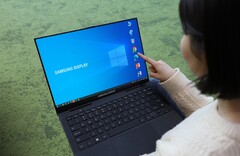 Il concept di laptop di Samsung Display è probabilmente dotato dello stesso display AMOLED da 16 pollici che sarà disponibile nei modelli Galaxy Book3 Pro e Galaxy Book3 Ultra. (Fonte: Samsung Display) 