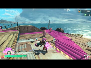 Nella foto: uno screenshot di gioco tratto da Splatoon Raiders.