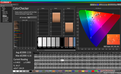 ColorChecker prima della calibrazione (vs DCI-P3)