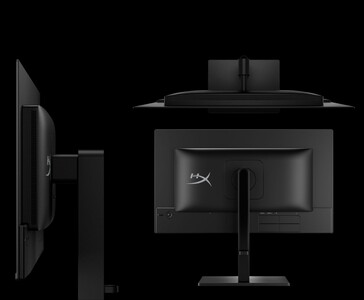 Il monitor da gioco HyperX OMEN 27q QD-OLED mostrato da angolazioni laterali e posteriori (Fonte: HP)