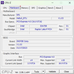 Scheda madre CPU-Z